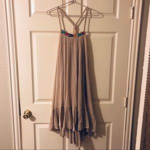 Free People cream high-low dress